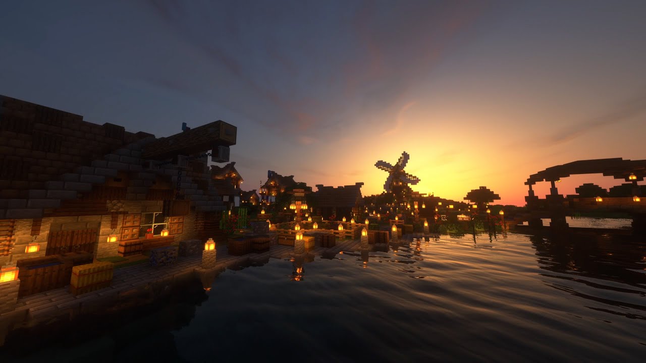 Minecraft River and Village Ambience