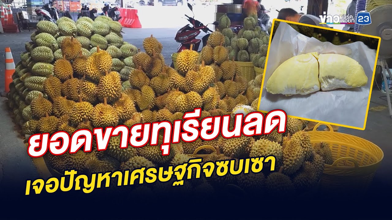 ยอดขายทุเรียนลด เจอปัญหาเศรษฐกิจซบเซา