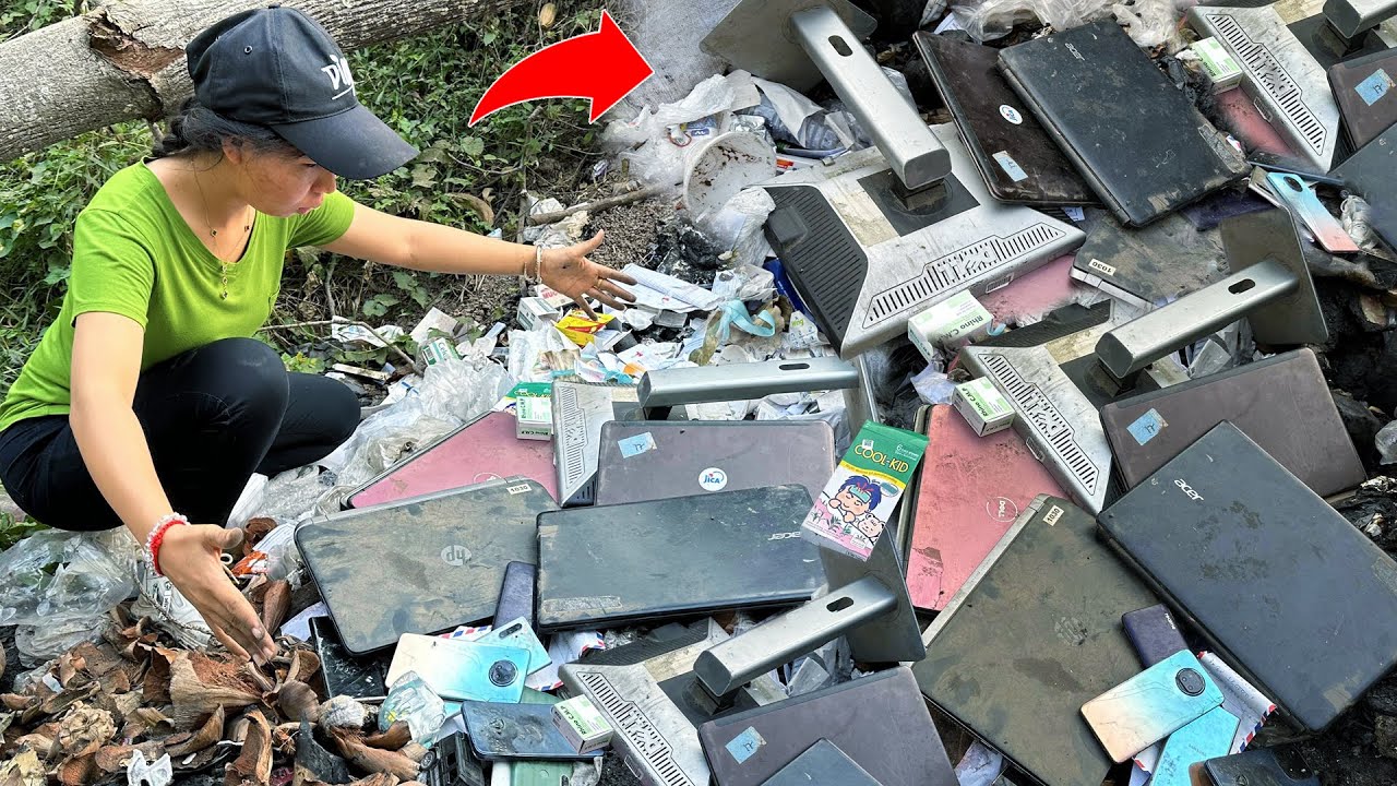 Great Day... i Found Many Laptop Many Good Phones in the Rubbish | Restore Cracked Phone