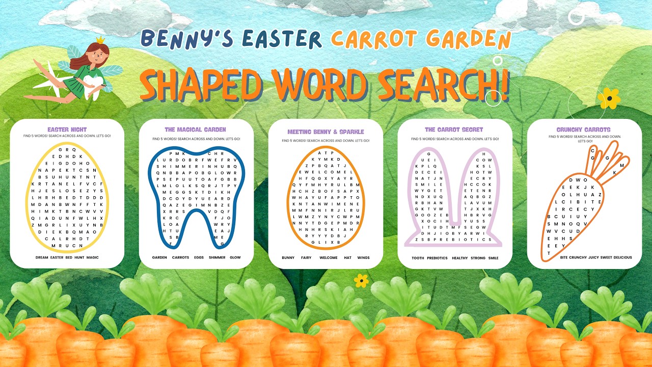 Benny&rsquo;s Easter Carrot Garden | Easter Word Search Adventure Part 1
