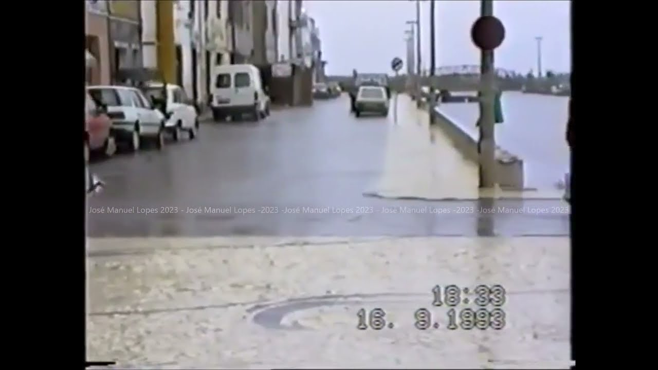 Aveiro - Cheias na Zona Urbana da Baixa da Cidade -16 Setembro 1993