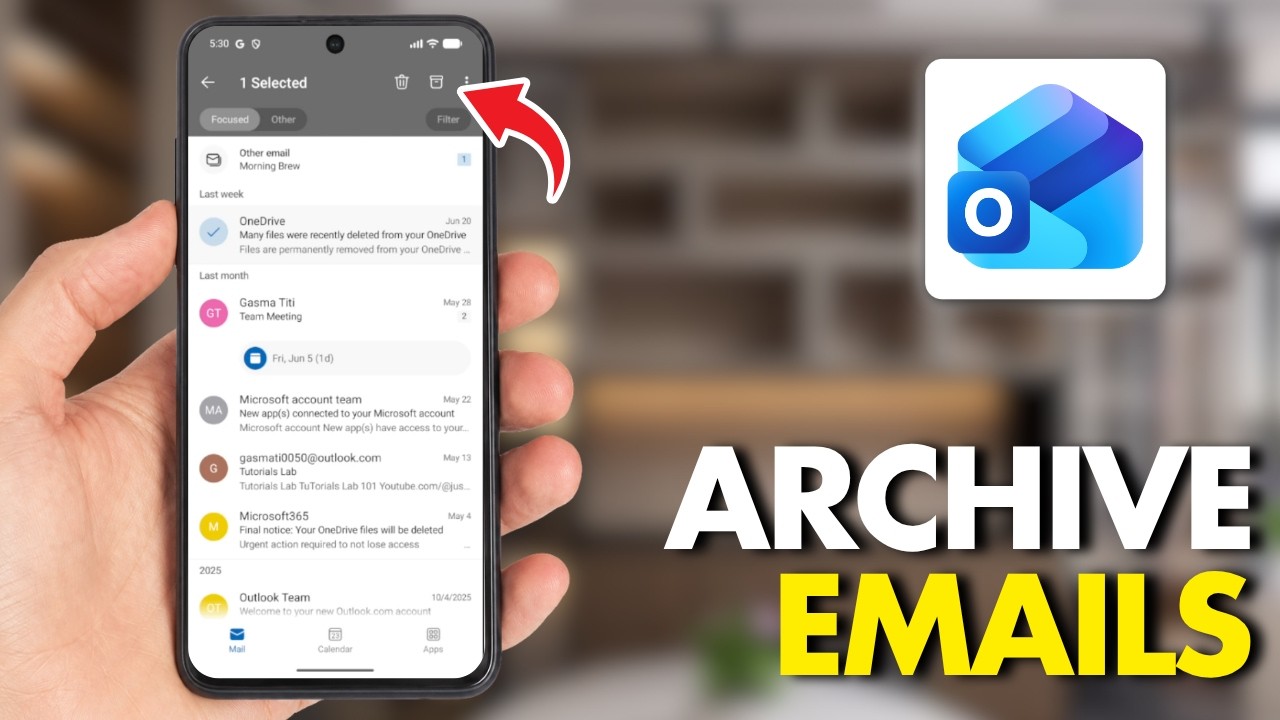How to Archive Outlook Emails on iPhone 2026 | Tutorial 2026