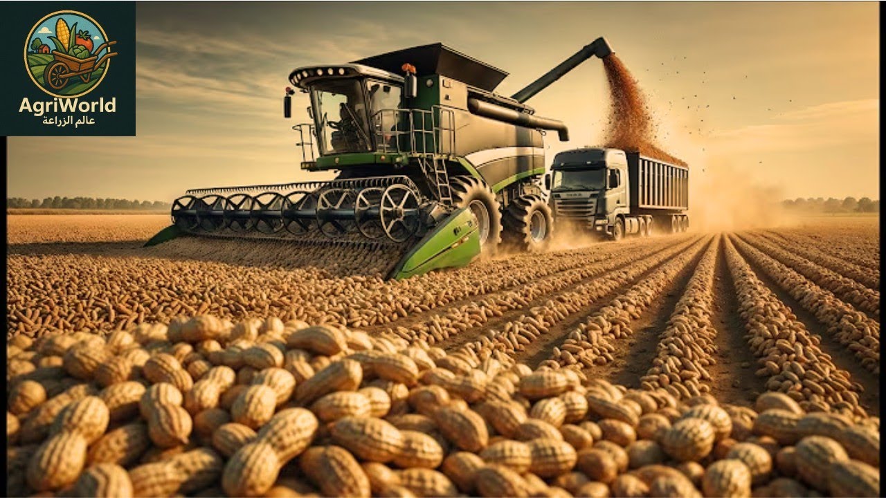 شاهد كيف يتم زراعة و حصاد الفول السوداني 🥜 زراعة الفول السوداني