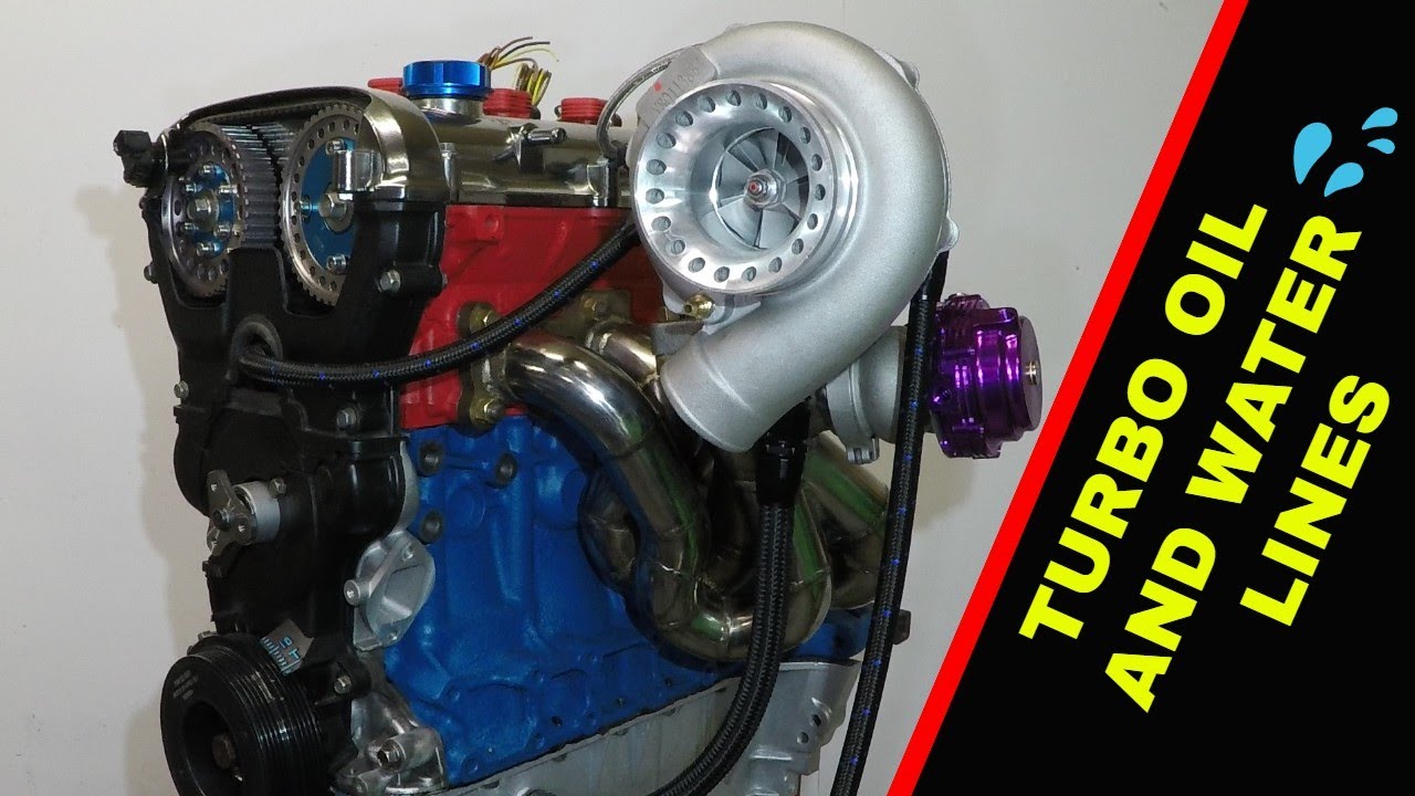 TURBO OIL AND WATER LINES : MX5 TURBO BUILD pt18