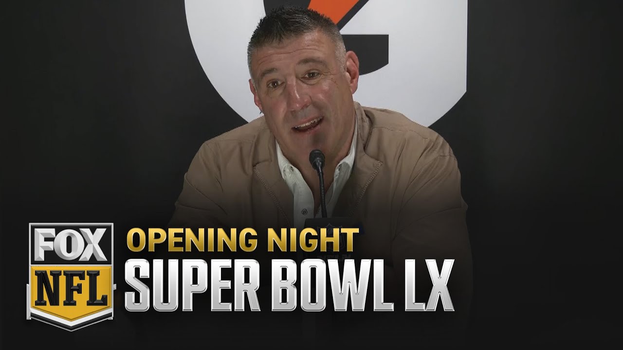 Super Bowl LX Opening Night 🎙️ New England Patriots HC Mike Vrabel 🏈 NFL on FOX