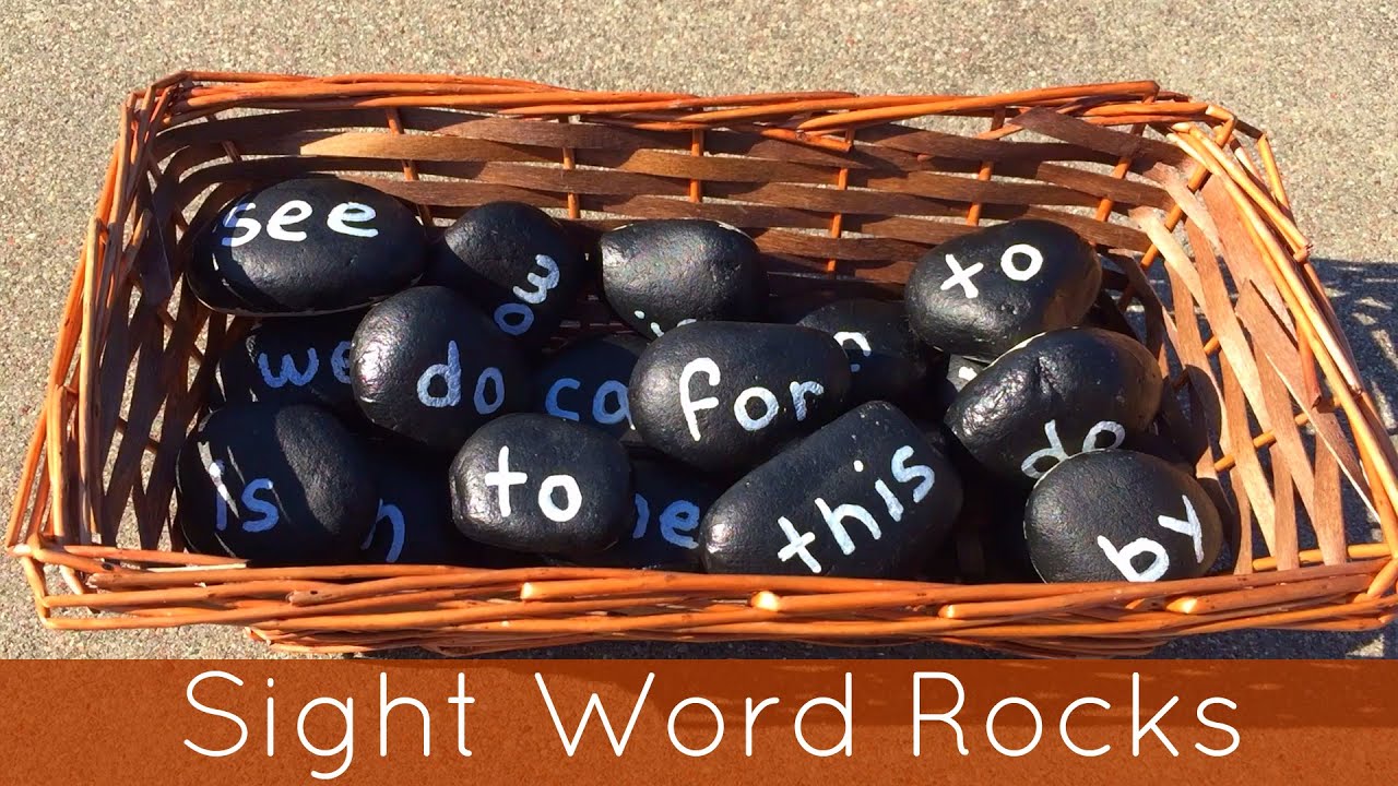 Sight Word Rocks For Preschool and Kindergarten