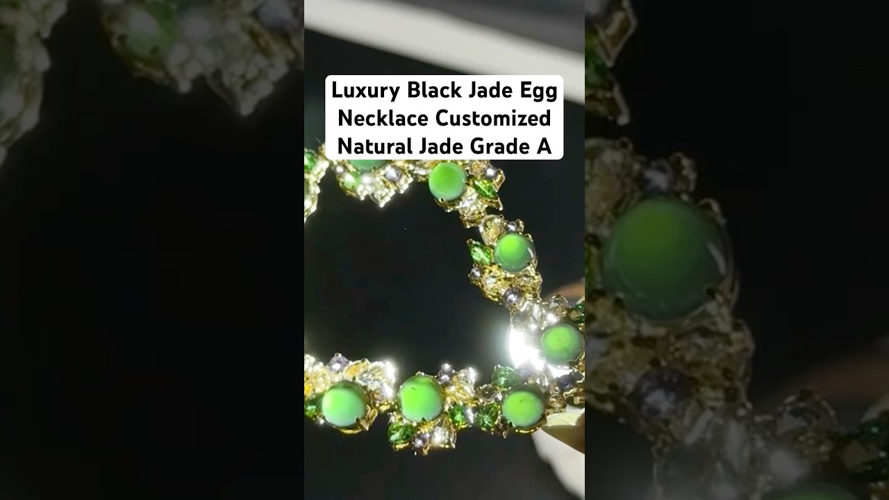 Luxury Black Jade Egg Necklace Customized 