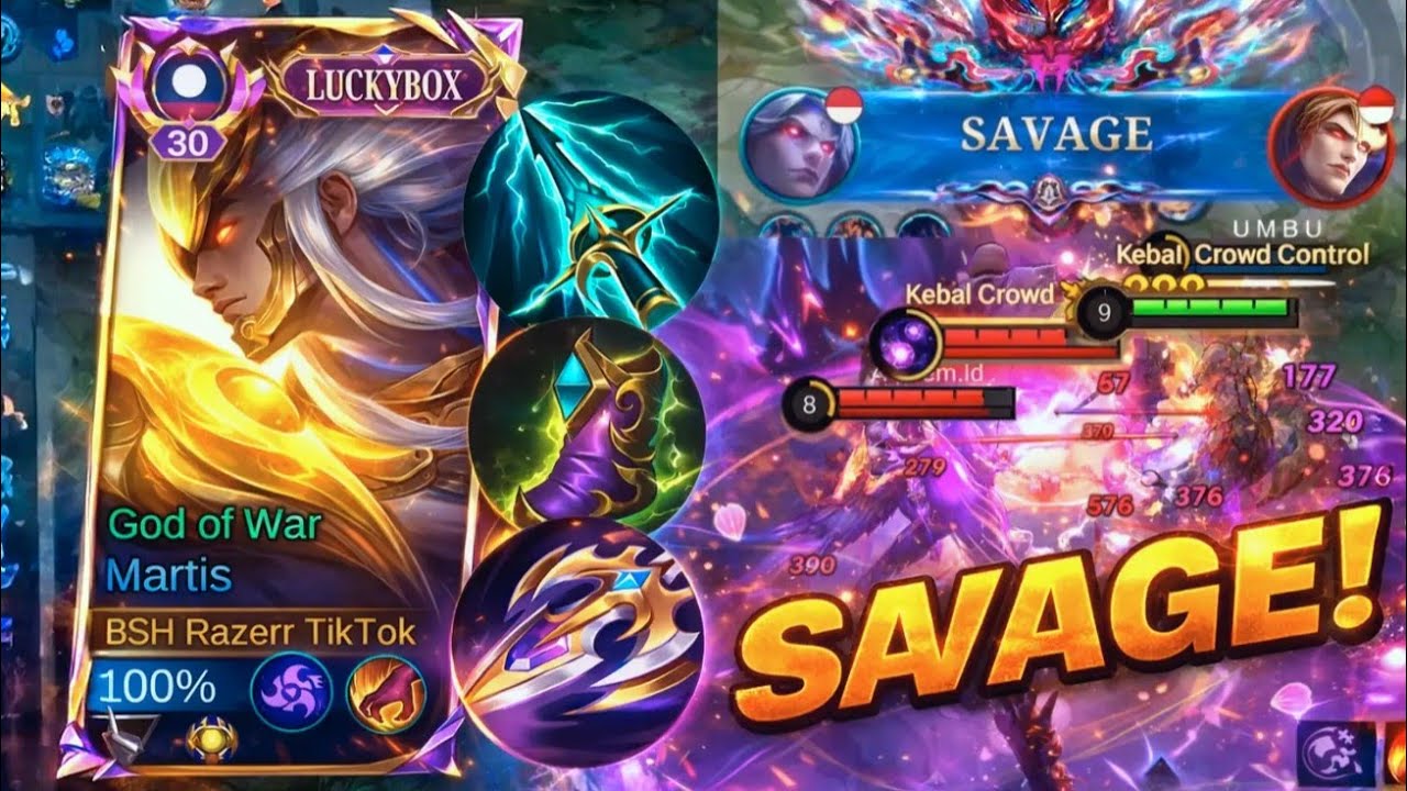 MARTIS SAVAGE CUMA 3 ITEM! DAMAGE GILA DI META SEKARANG