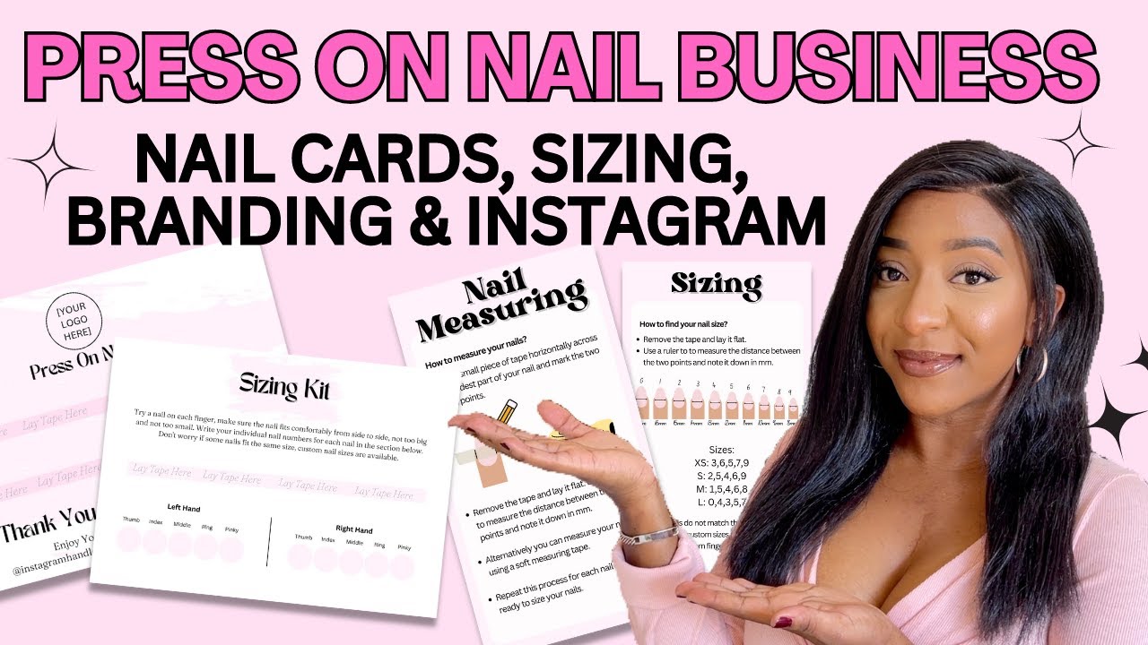 BRANDING A PRESS ON NAIL BUSINESS | Nail Cards, Sizing Kits, Thank You Cards + More!