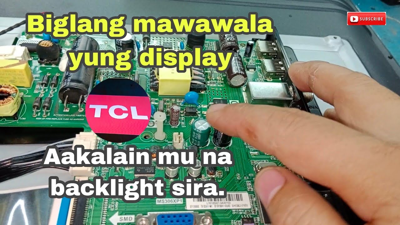 TCL 32 LED TV walang picture akalain mo backlight ang problema.