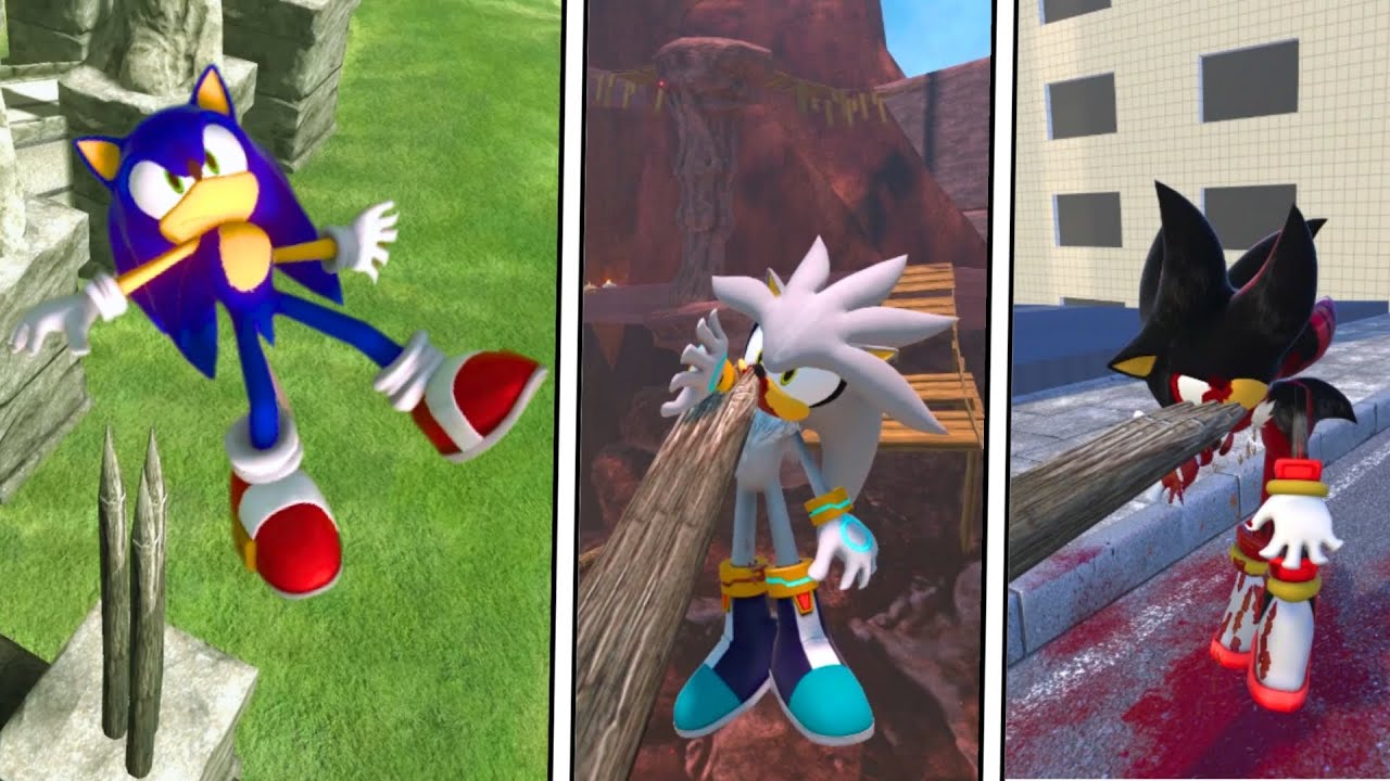 Sonic & Silver & Shadow NPC Ragdoll Physics Compilation 