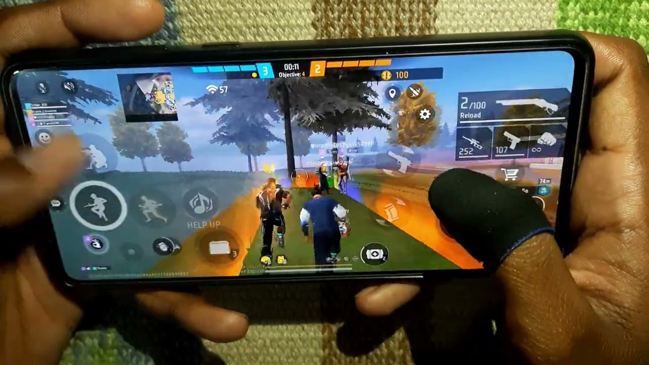 Free Fire Max Cs-ranked 2Fingure Custom HUD Handcam Mobile Gameplay with commentary
