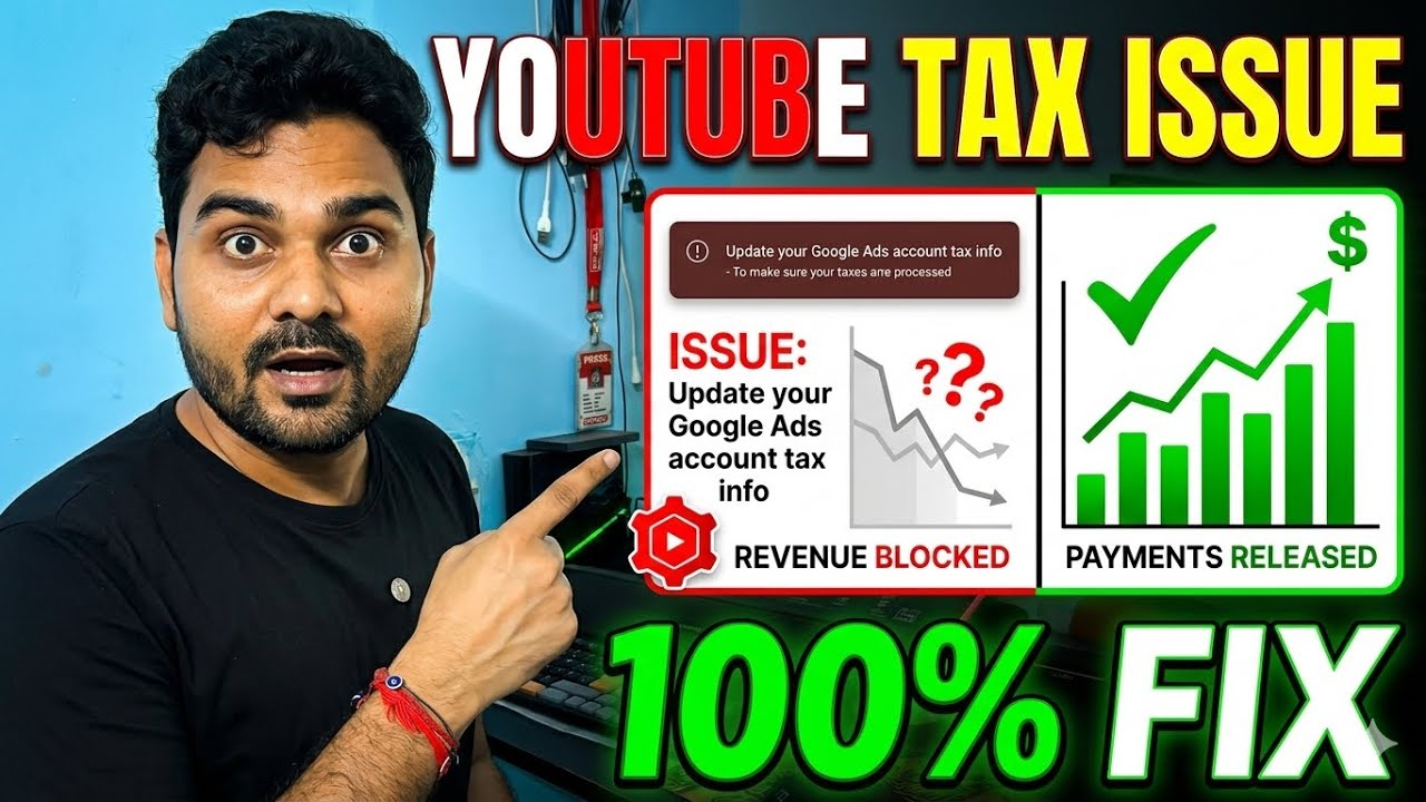 YouTube Tax Information Issue Fix | YouTube Tax Form Kaise Bhare 2026 | Tax Problem Solve | RS VLOGS