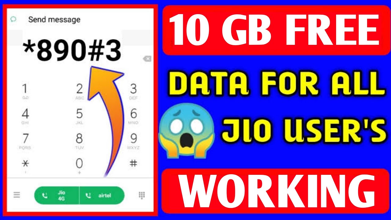 Jio free data | Jio free data 10gb 2021 | Jio free data code offers | Jio free net | My jio App