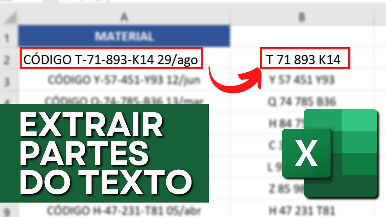 Como Extrair Parte de um Texto no Excel | Remover e Ajustar Textos | Atalho do Excel