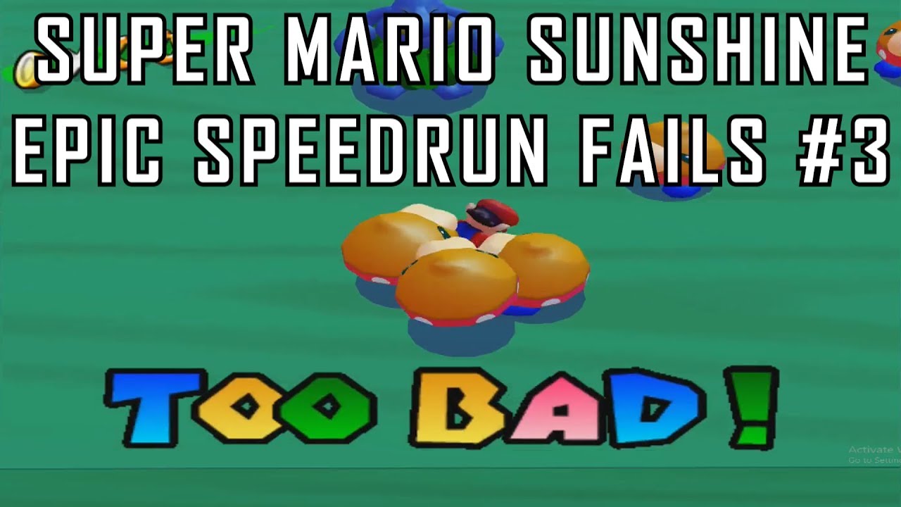 Epic Speedrun Fails #3 - Super Mario Sunshine Highlights