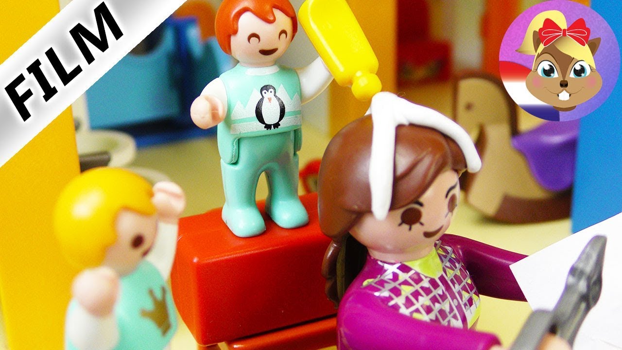 Playmobil Film Nederlands LIJM IN HAAR-Haalt Emma in het kinderdagverblijf streken uit?Familie Vogel
