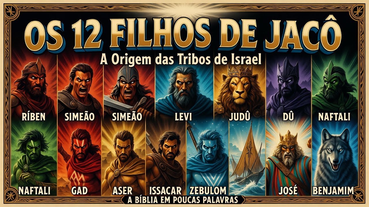 OS 12 FILHOS DE JACÓ — A Origem das 12 Tribos de Israel (Você Não Sabe Quem São?)