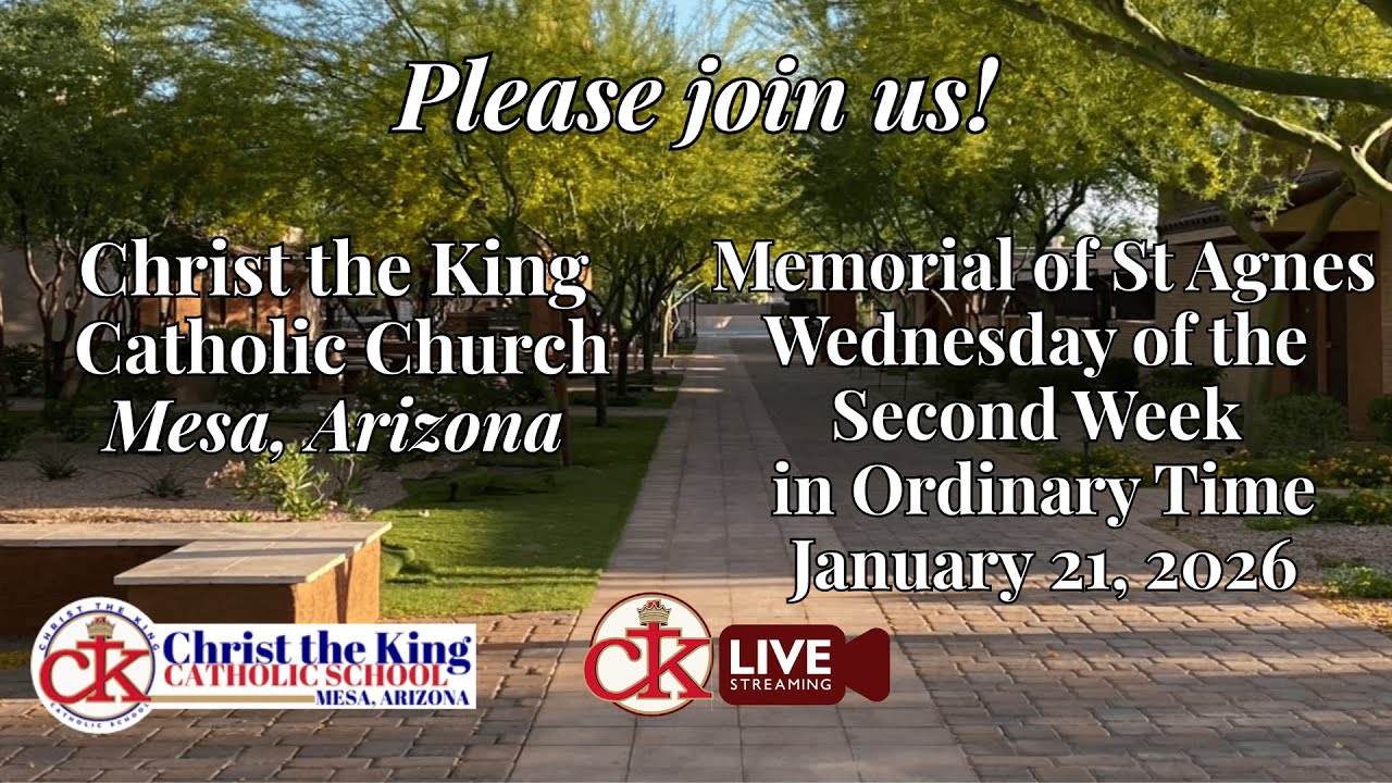 School Mass 01212026 Memorial of St Agnes Wednesday of the 2nd Week in Ordinary Time