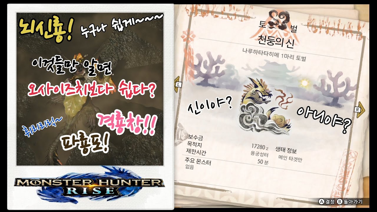 몬스터 헌터 라이즈 ~뇌신룡~ 이것만 알면 쉽다!
