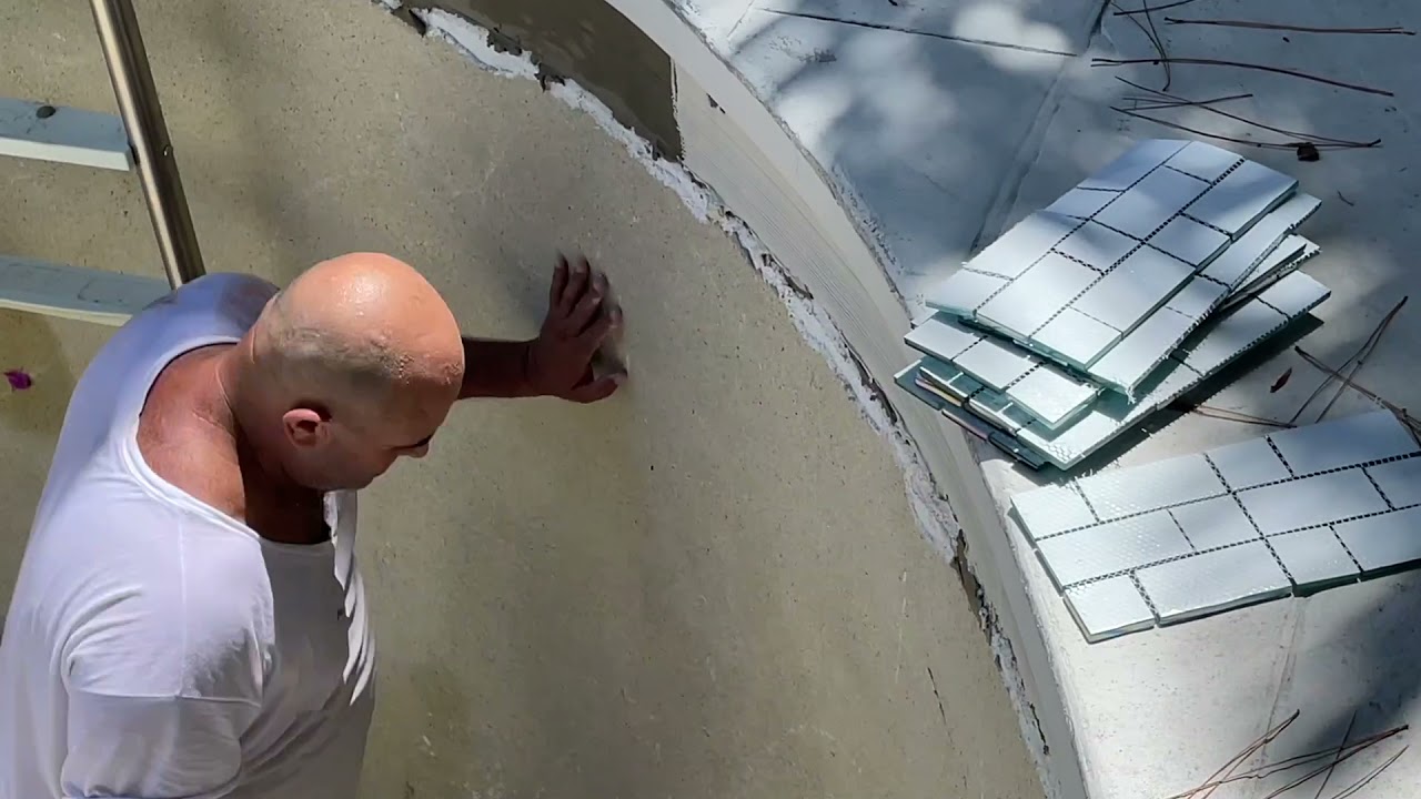 How to remove, install and Grout Waterline and Accent glass tile in a pool