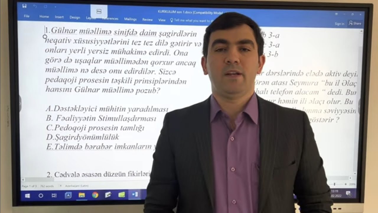 Kurikulum Qəbul tipli sınaq 1