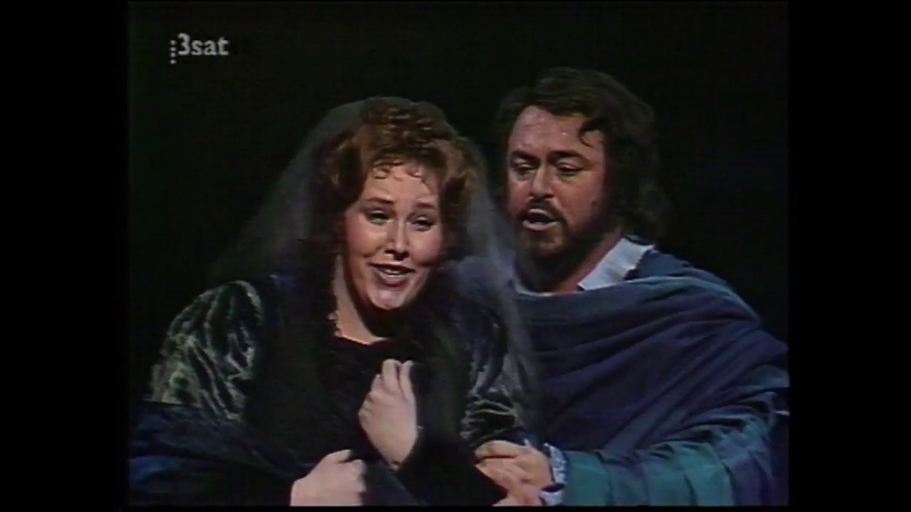 Verdi, Ballo in Maschera, Wiener Staatsoper, 1986 , Duett 2.Akt, Pavarotti, Lechner
