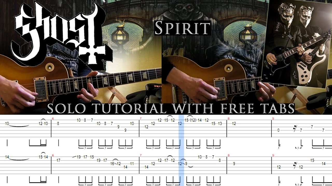 Ghost - Spirit guitar solo lesson (with tablatures and backing tracks)