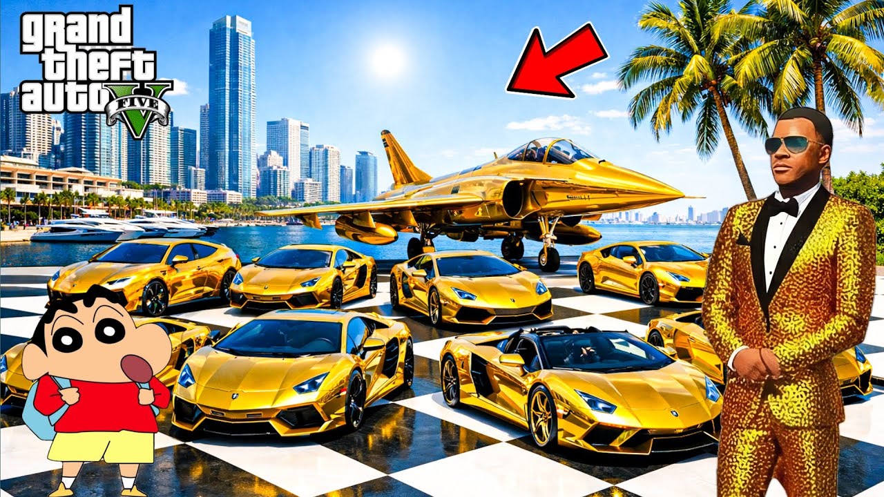 Franklin Or Shinchan Touch Anything Become Diamond Gold in GTA 5 | Ai Gamerz