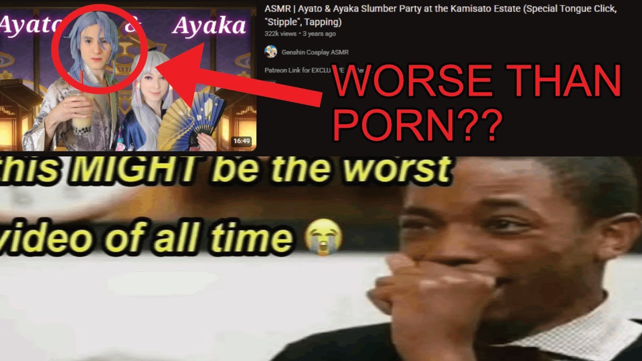 genshin player reacts to the kamisato slumber party asmr video (jokes)