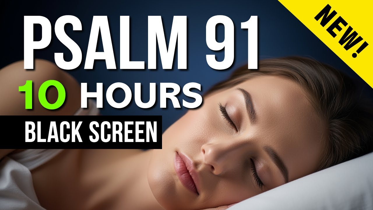 Psalm 91 Sleep Meditation - Black Screen - 10 Hours - Rain - Try 3 Min!