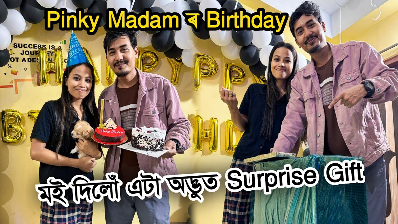 Pinky Madam r Birthday t dilu Surprise Gift 😍🎁 Happy Birthday