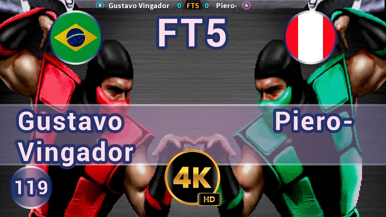 UMK3 - 🇧🇷 Gustavo Vingador vs Piero 🇵🇪 FT5 / 4K 60 FPS #umk3 #ultimatemortalkombat3 #t99hex #t99h