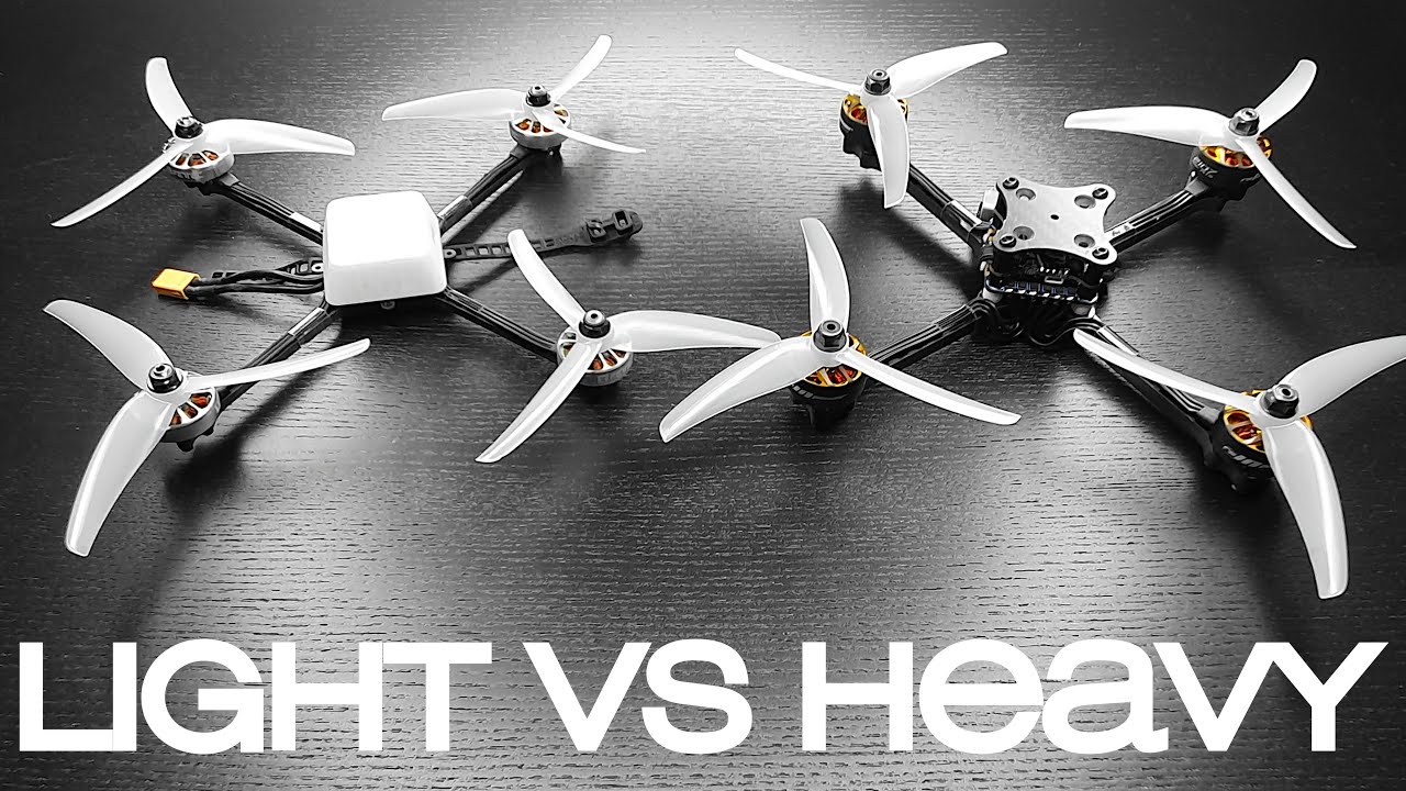 light vs heavy quad - same prop