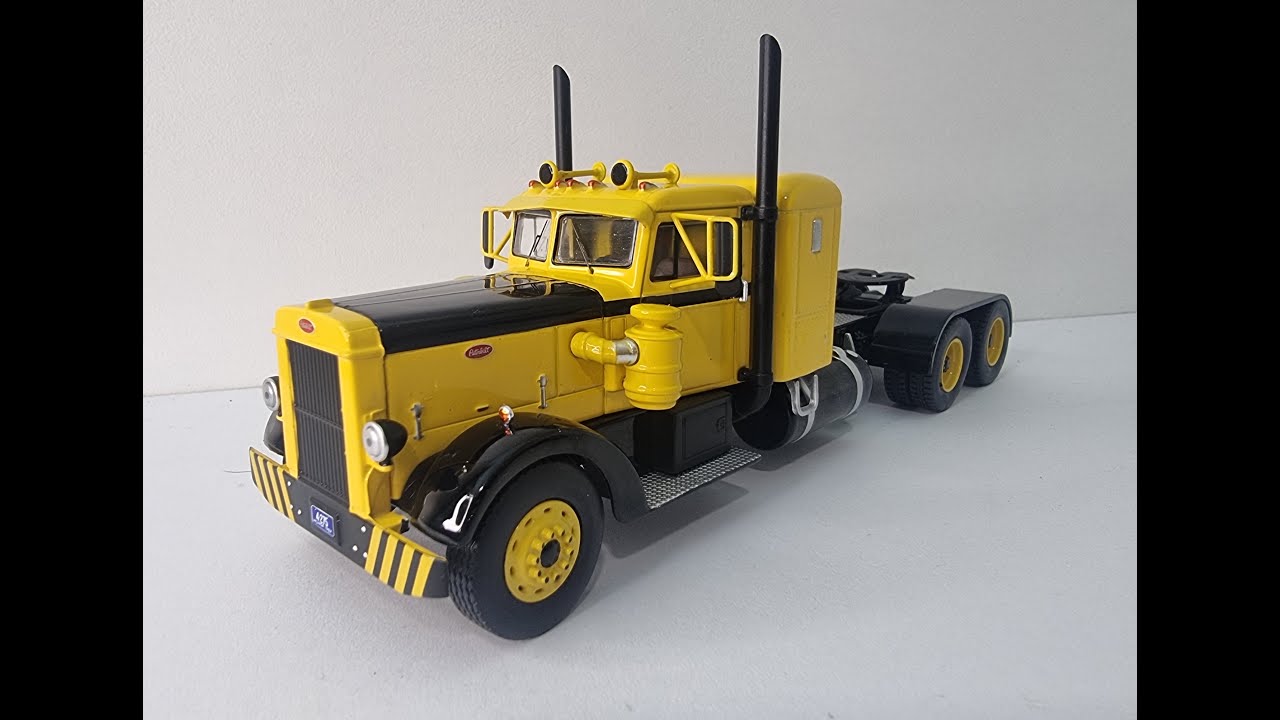 1952 Peterbilt 350 prime mover made by ixo 1/43 scale diecast model truck tractor yellow & black
