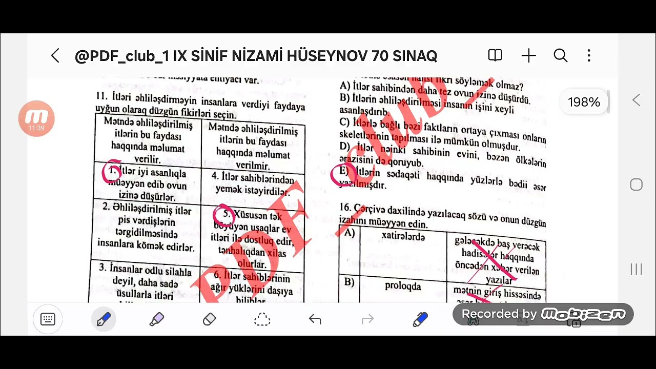 Nizami Hüseynov 70 sinaq testden Sinaq 1