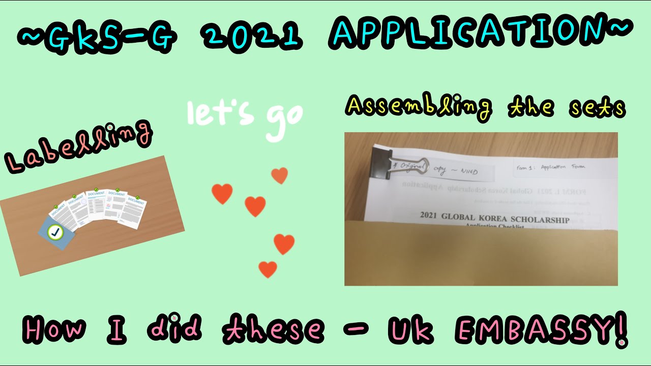 3. GKS Master's application Label, Assembly & Postage