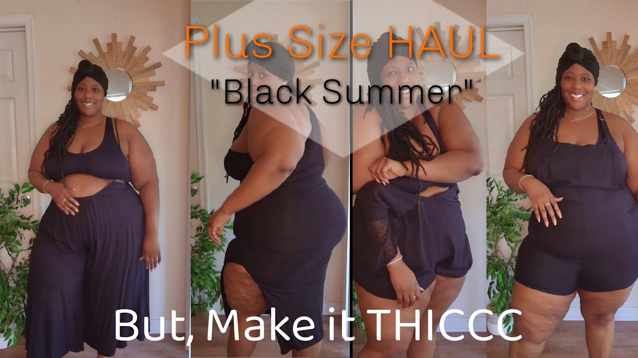 Plus Size ALL BLACK HAUL | Spring + Summer looks | SHEIN, TORRID, KLASSY NETWORK + MORE! |LINKS B-LO