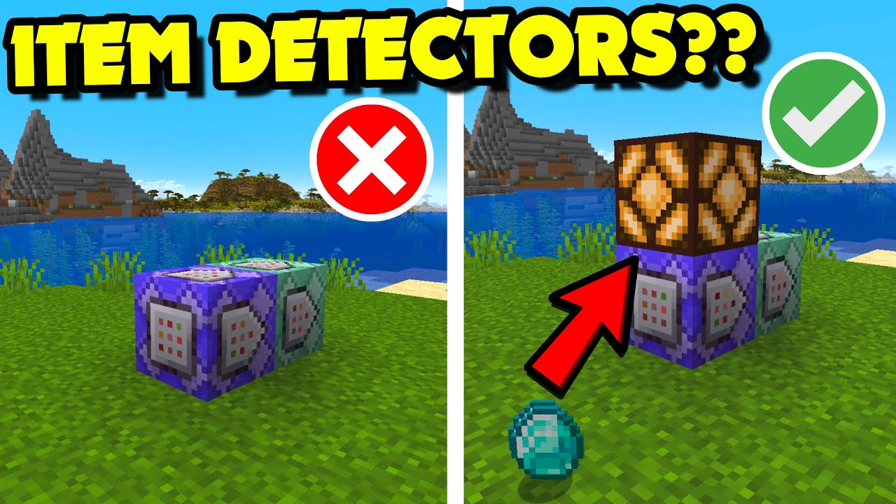 ITEM DETECTORS Using Command Blocks?! ANY Specific Item (Minecraft Command Blocks)
