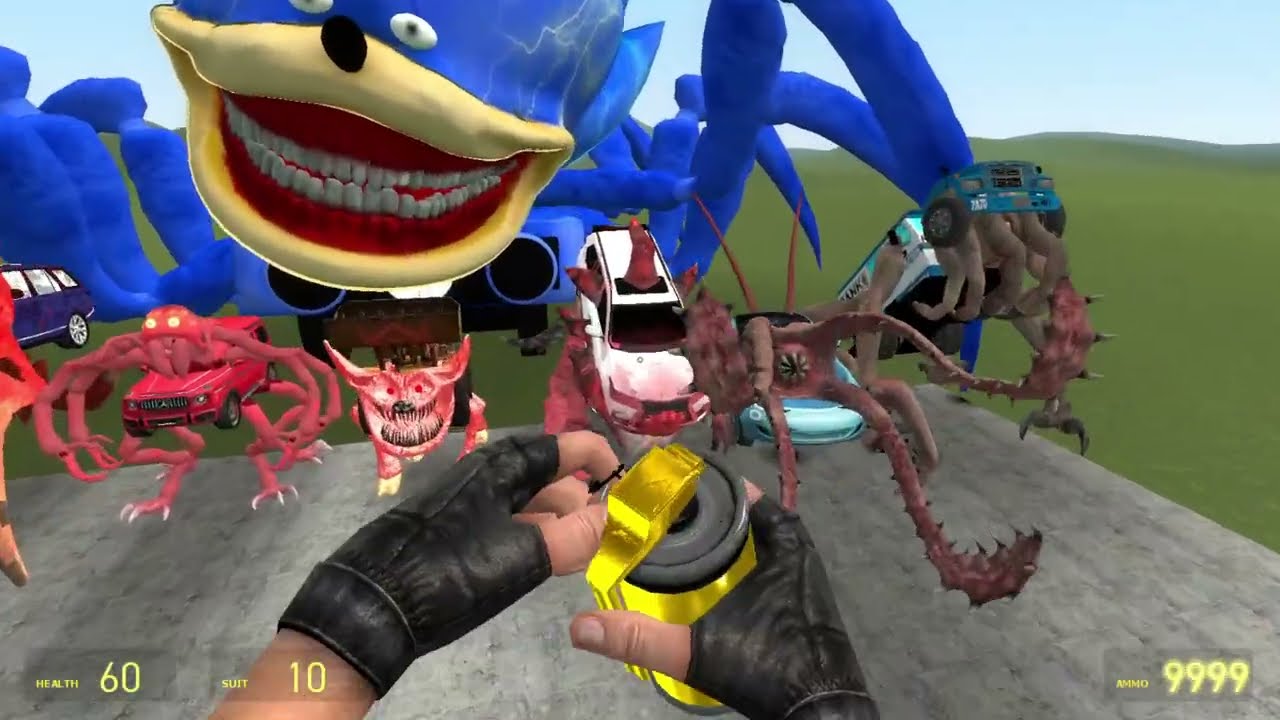 Building a Thomas Train Chased By Cursed Thomas turned into Choo Choo Charles, Train Eater in GMOD