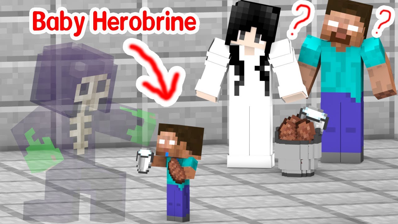 Baby Herobrine And A Weird Friend - Minecraft Animation