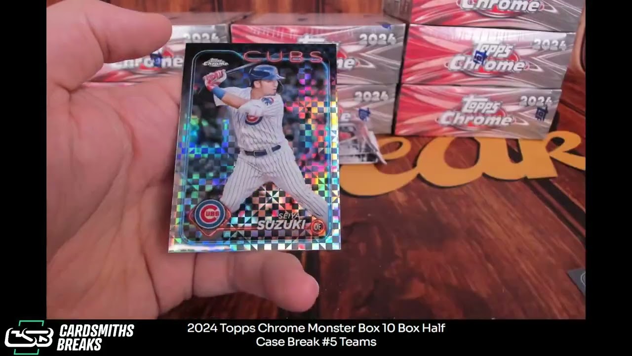 2024 Topps Chrome Monster Box 10 Box Half Case Break #5