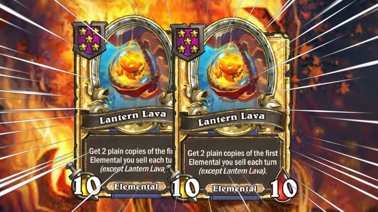 INSANE DOUBLE GOLDEN LANTERN ELEMENTAL FARMING?! | Hearthstone Battlegrounds
