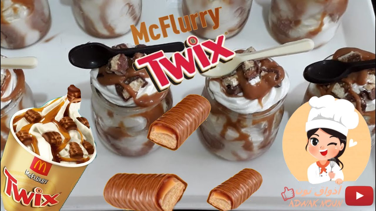 كلاص ماكدونالدز ماك فلوري تويكس MC FLURRY TWIX منزلي سهل في التحضير و بمكونات إقتصادية
