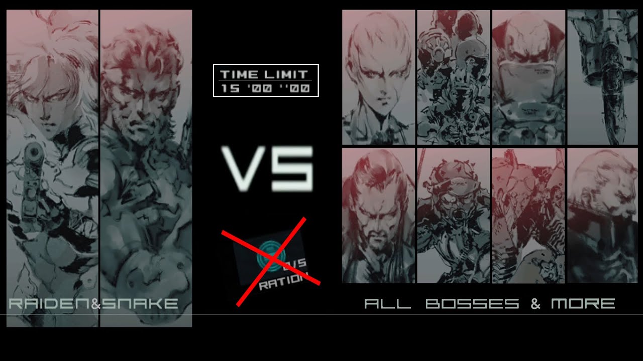MGS2 - Boss Survival (Hard, Non-Lethal, No Rations Used, Sub 15-minute Completions)