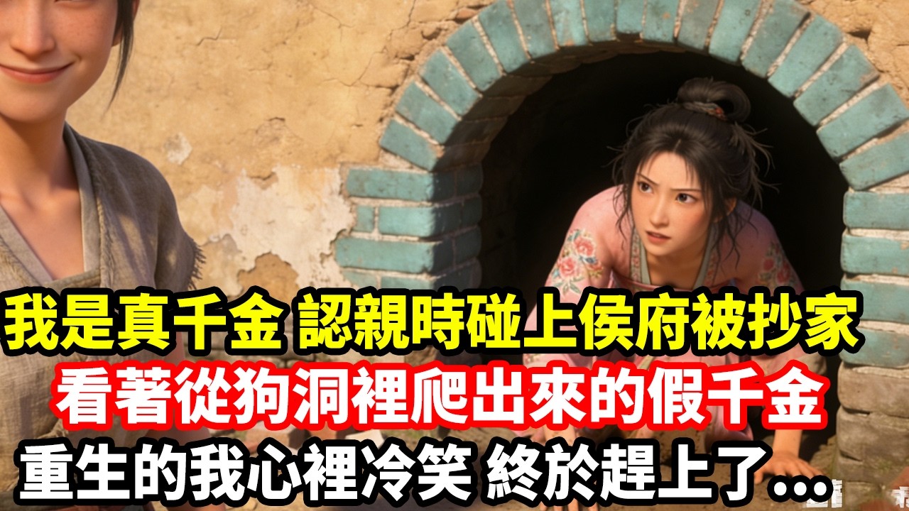 我是真千金，認親時碰上侯府被抄家，看著從狗洞裡爬出來的假千金，重生的我心裡冷笑，終於趕上了...