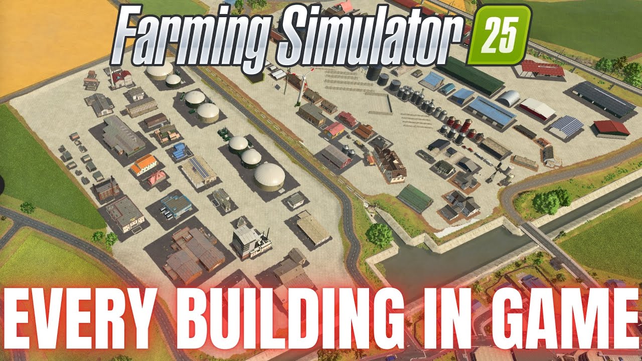 КАЖДОЕ ЗДАНИЕ В БАЗОВОЙ ИГРЕ - Farming Simulator 25