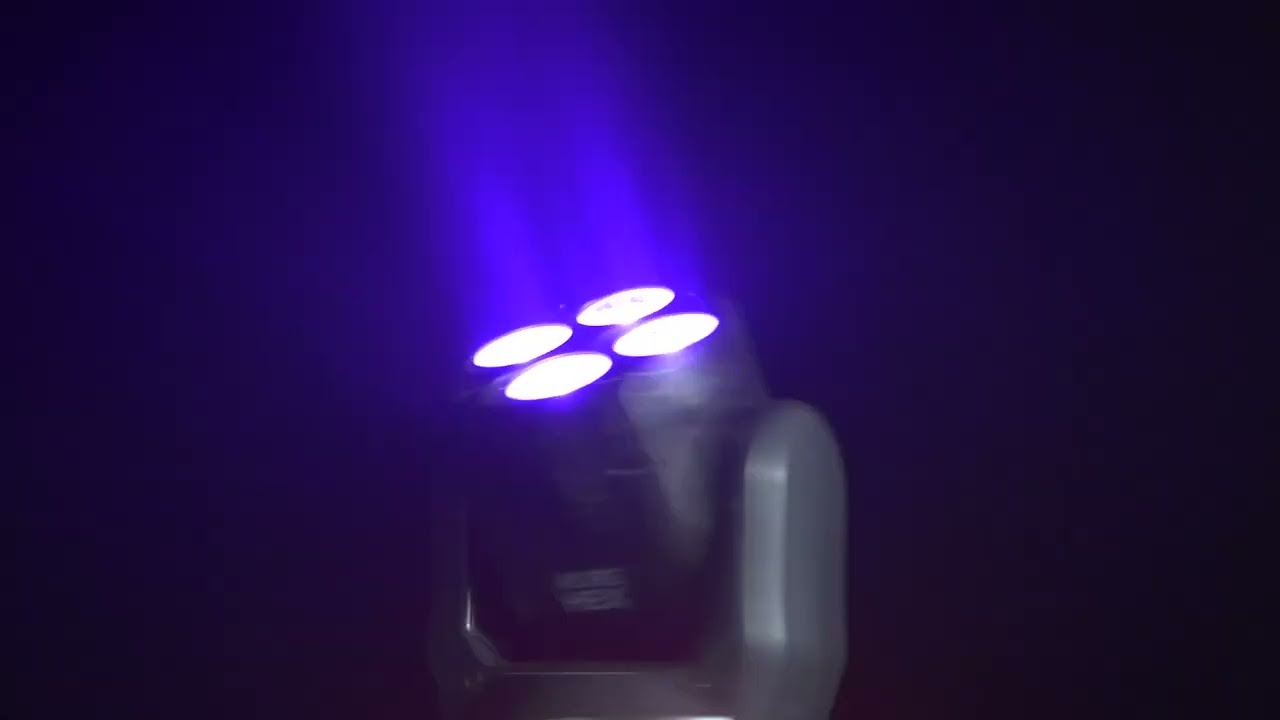 AMPRO Tecshow  Alfie Hex Mini cabezal m&oacute;vil &ndash; 4 LEDs 6-en-1 de 12W