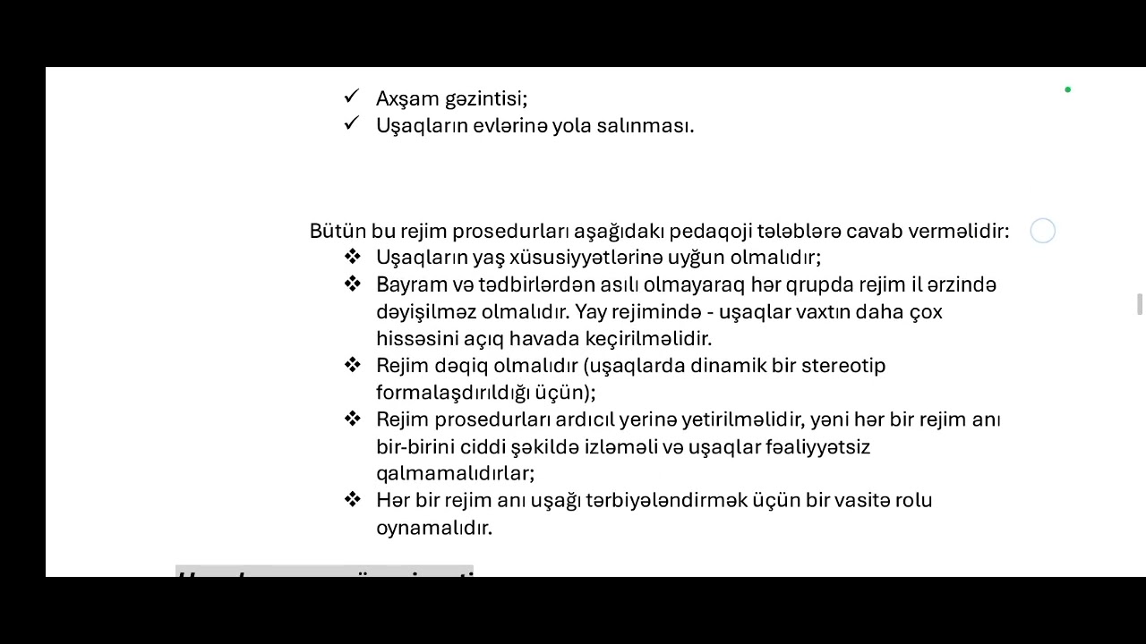 Gün Rejimi. BƏYİM TEMURAZOVA 