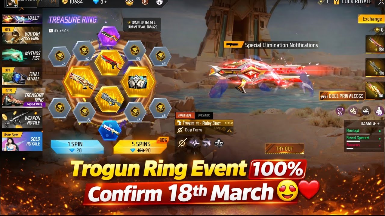 New Trogun Ring Event Confirm😍❤️| Next Faded Wheel Event Free Fire🥰🔥| Next Upcoming Events Free Fire